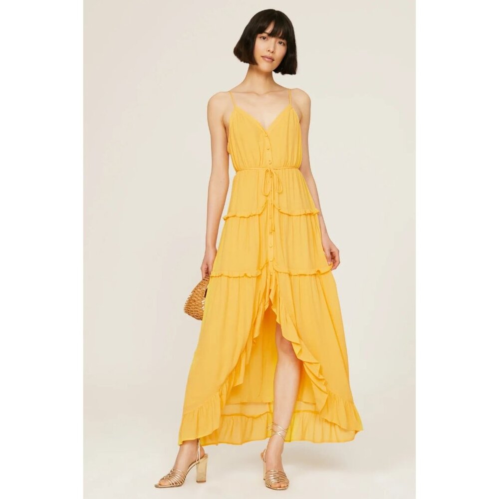 Slate & Willow Yellow Tiered Dress